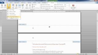 Headers, Footers and Page Numbers from Simple to Elaborate in Microsoft Word 2010