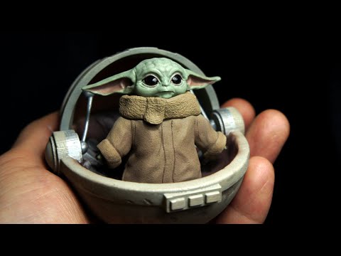 Sculpting Realistic Baby Yoda Sculpture Timelapse - Star Wars The Mandalorian