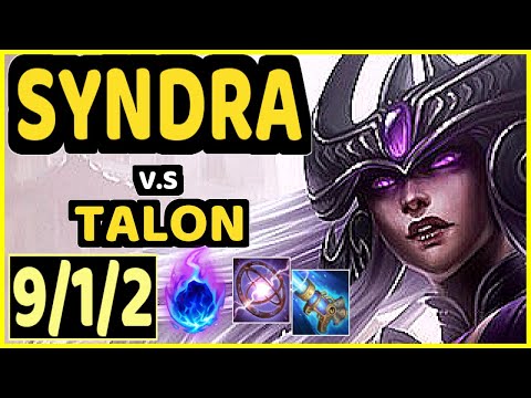 TINOWNS (SYNDRA) vs TALON - 9/1/2 KDA MID CHALLENGER GAMEPLAY - BR