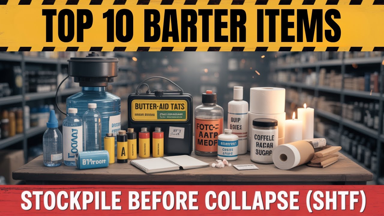 Top 10 BARTER ITEMS to Stockpile for an Economic Collapse (SHTF)