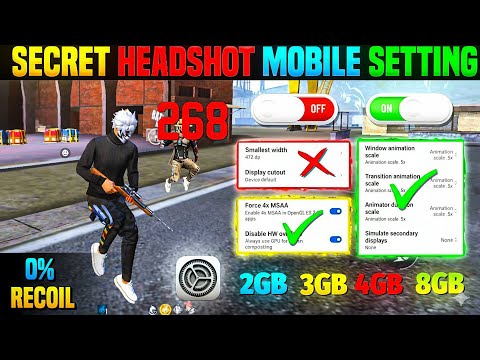 Free Fire Max Auto Headshot Trick 2025 Sensitivity | 2gb, 4gb, 6gb Ram Headshot Sensitivity Setting