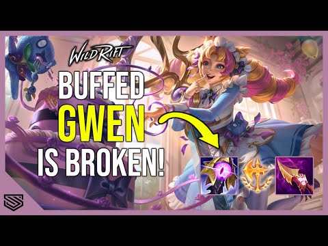 HUGE GWEN BUFF! BROKEN CHAMPION 🔥10/1/5 25K+ DAMAGE Best Gwen Build - Wild Rift Patch 3.4A Gameplay