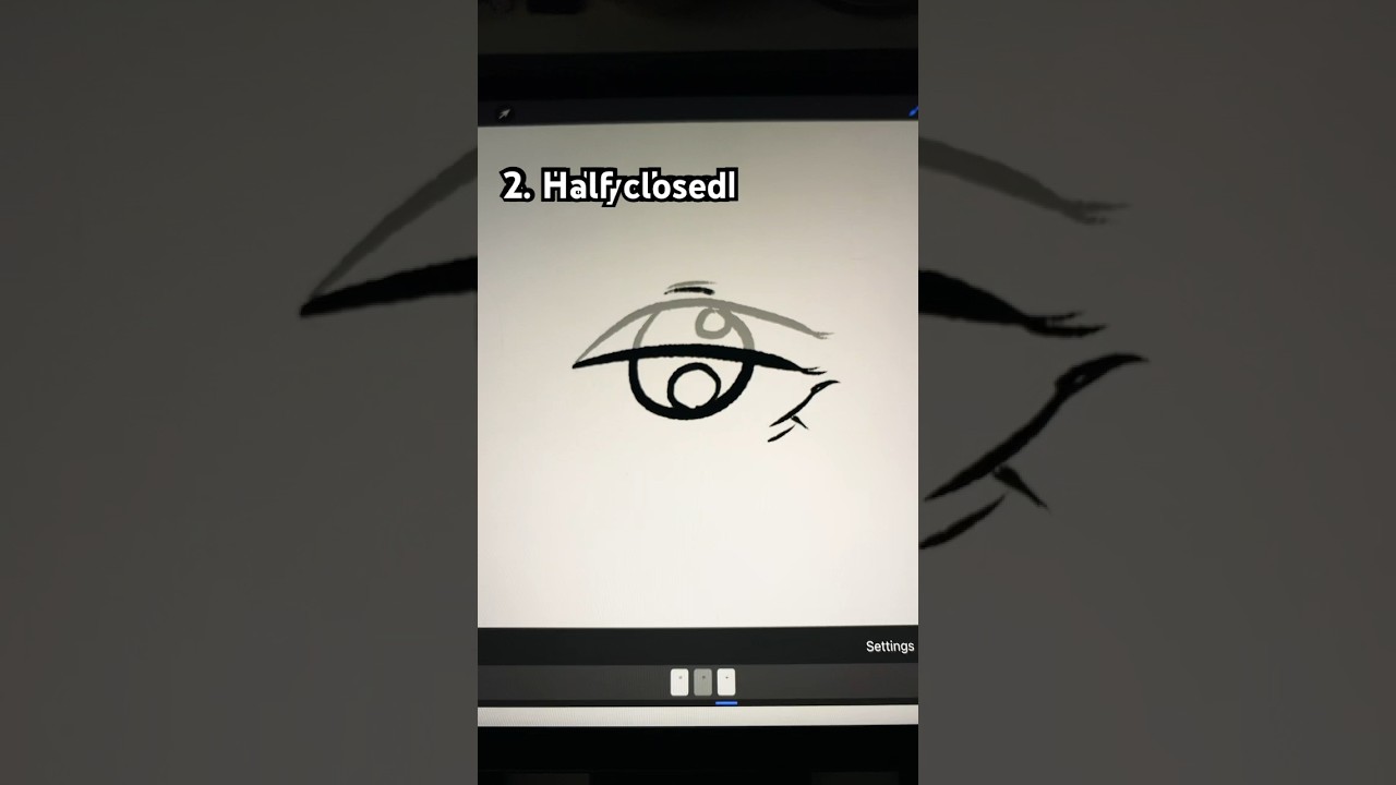 How to animate an eye blink in 12 fps #animation #tutorial #procreate #shorts