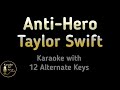 Anti-Hero Karaoke - Taylor Swift Instrumental Lower Higher Male Original Key