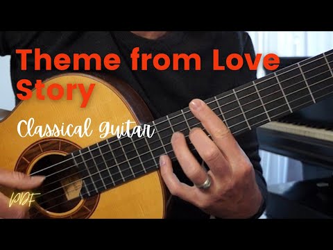 Theme from Love Story on Classical Guitar | Free PDF link | Francis Lai | Fingerstyle