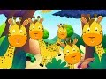 Five Little Giraffes Jumping On The Bed - Popular #NurseryRhymes Collection I Children Songs