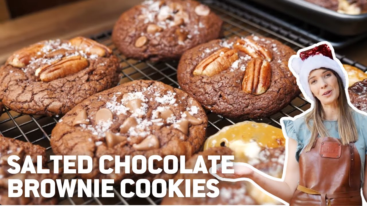 Salted Chocolate Brownie Cookies on the Weber Q