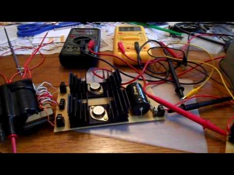 Elektrobastelei - Zeilentrafo-Ansteuerung Flyback Driver Gegentaktwandler Hochspannung [Deutsch]