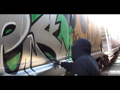 DAY OFF WORK?! PAINT! FAT CAPS & CHROMES! Train Graffiti - Canada - Big Miles SDK - Stompdown Killaz
