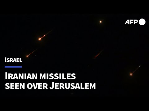 Salvo of Iranian missiles seen over Jerusalem | AFP