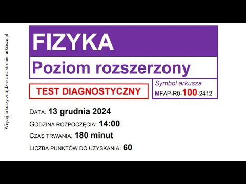 ❗️FIZYKA CKE grudzień 2024❗️rozwiązanie arkusza próbnego