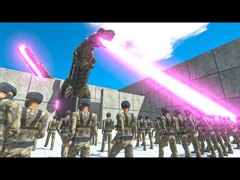 Godzilla VS Military Army - Animal Revolt Battle Simulator
