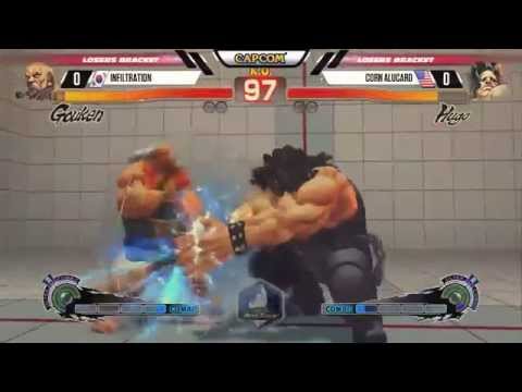 Infiltration (Gouken) vs Corn Alucard (Hugo, Sagat) - CEO 2015 USF4