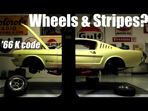 66 K code Mustang gets new wheels - and MAYBE stripes?!
