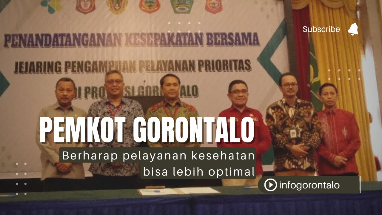 Pemkot Gorontalo Tandatangani Nota Kesepakatan Bersama Jejaring Pengampuan Pelayanan Prioritas Kesehatan