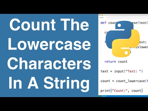 Count The Lowercase Characters In A String Python Example