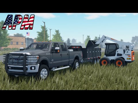 I made my own Dirt Track with RAMPS in APM! (PA Construction) | Roblox American Plains Mudding