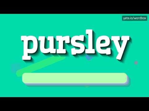 PURSLEY - HOW TO PRONOUNCE PURSLEY? SPEAK LIKE A PRO: HOW TO SAY PURSLEY