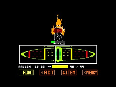 Undertale - Genocide Grillby Fight (Unitale) - No deaths