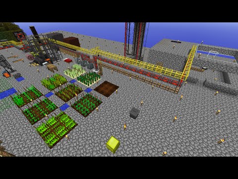 S08E19 Skyblock - Automated Harvester into Storage Drawers with Logistics Pipes