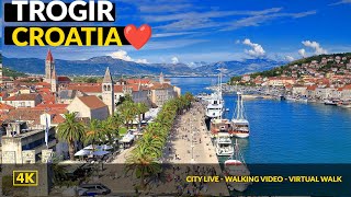 4K  Trogir Croatia 2023❤️  Walking Tour - City Center - Old Town