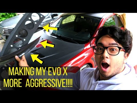EVO X // Carbon Fiber Canard and Window Vent Install