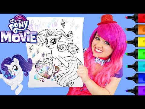 Coloring Rarity SeaPony My Little Pony The Movie Coloring Page Prismacolor Markers | KiMMi THE CLOWN Video