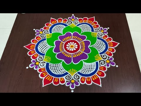 5×3dots beautiful sankranti chukkala muggulu🌷|easy sankranti rangoli|Pongal kolams#Rang Kaa Rangoli