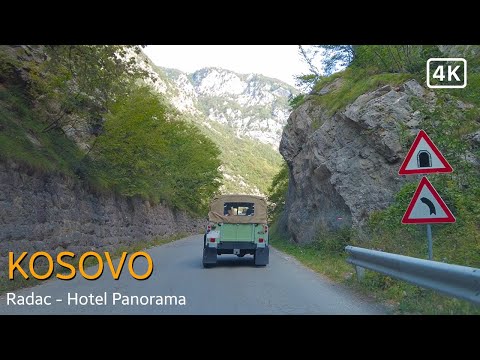 4K - Kosovo - Driving from Radac - Peja - Rugova Canyon - Hotel Panorama