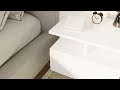 Comodino Pensile Bianco 40x31x27 cm in Legno Multistrato - Foto miniatura 8