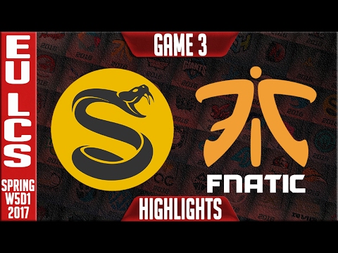 Fnatic vs Splyce Game 3 Highlights - EU LCS W4D3 Spring 2017 - FNC vs SPY G3