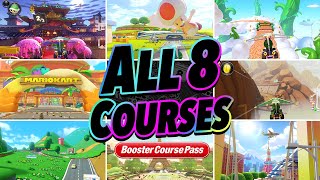Full Race on All 8 NEW DLC Mario Kart 8 Deluxe Booster Pass DLC Courses! (Golden Dash & Lucky Cat)