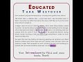 Educated by Tara Westover full free audiobook learning english