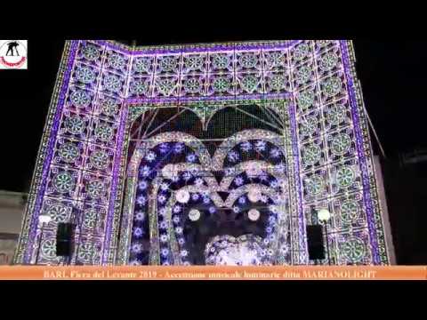 BARI, Fiera del Levante 2019 - Accensione musicale luminarie MARIANOLIGHT