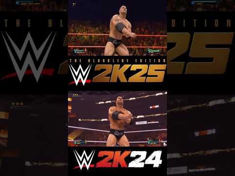 Rock’s People’s Elbow WWE 2K24 vs WWE 2K25 | Graphics & Animation Comparison