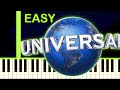 UNIVERSAL PICTURES INTRO THEME EASY Piano Tutorial