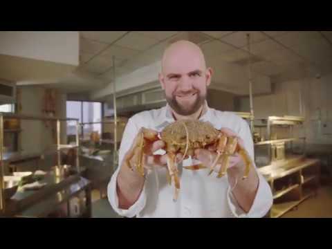 "Basque country spider crab ‘Txangurro’ creamy rice” and “Seasonal Paella” at Albricias Restaurant