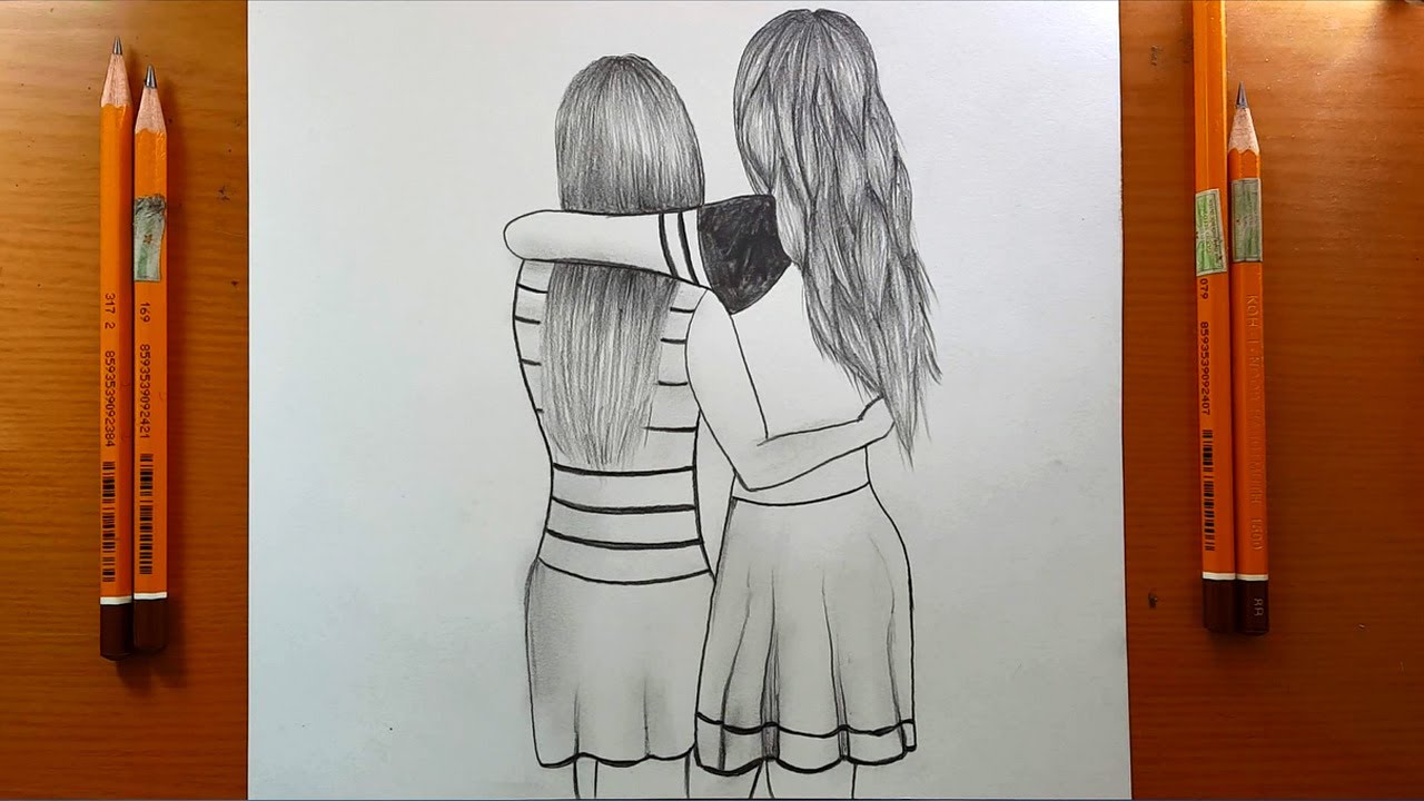Watch Now disegni facile | Come disegnare due amici che si abbracciano ? tutorial schizzo a matita disegni facile | Come disegnare due amici che si abbracciano ? tutorial schizzo a matita