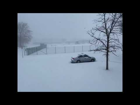 February Snow Whitens Wichita Streets