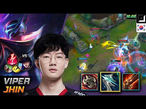 Viper Adc Jhin Build Galeforce Electrocute - Viper Jhin Match Highlight - LOL KR 12.22
