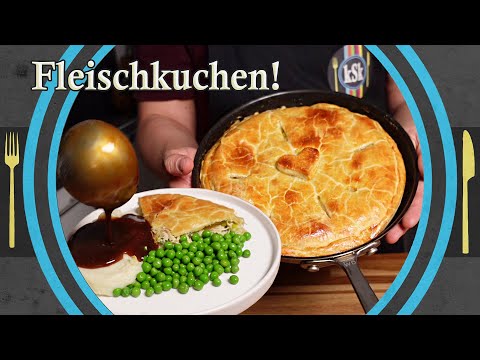 Ein Kuchen mit Fleisch - Hühnchen & Lauch Pie (endlich ein neues Video)