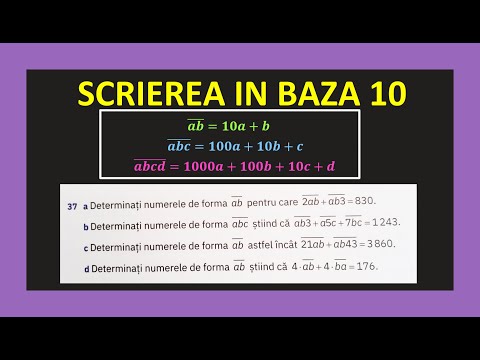 SCRIEREA IN BAZA 10 CLASA 5 MATEMATICA EXERCITII DESCOMPUNEREA NUMERELOR NATURALE FACTOR COMUN