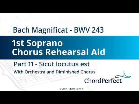 Bach's Magnificat Part 11 - Sicut locutus est - 1st Soprano Chorus Rehearsal Aid