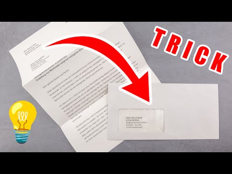 Folding a letter for a window envelope (trick) | A4 sheet in an mailer 📄 📩