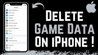 How To Delete Game Data On iPhone !