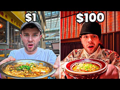 $1 Street Food vs $100 Immersive Fine Dining 🇨🇳