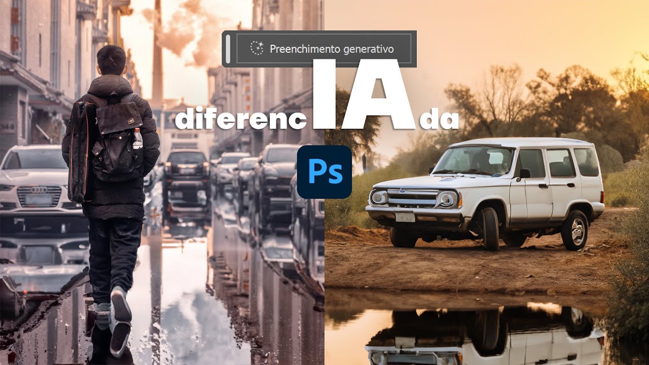 Coisa que SOMENTE a nova INTELIGÊNCIA ARTIFICIAL do Photoshop FAZ?! 🤯 | Preenchimento Generativo