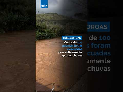 Cerca de 100 pessoas foram evacuadas preventivamente após as chuvas
