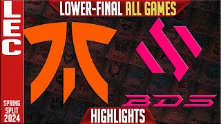 FNC vs BDS Highlights ALL GAMES | Lower Final Playoffs LEC Spring 2024 | Fnatic vs Team BDS