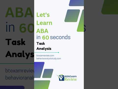 Task Analysis - Let's Learn Applied Behavior Analysis in 60 Seconds | #rbtexam #bcbaexam #aba